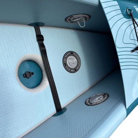 Spinera Molveno 380 Inflatable Kayak Close-up Of Three Valves And Drain Plug