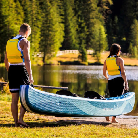 Spinera Molveno 380 With A Couple Carrying And Getting Ready For Kayaking By Lake