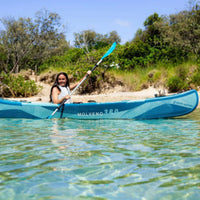 Thumbnail for Spinera Molveno 380 With A Girl Kayaking On Crystal Clear Water Near Shore