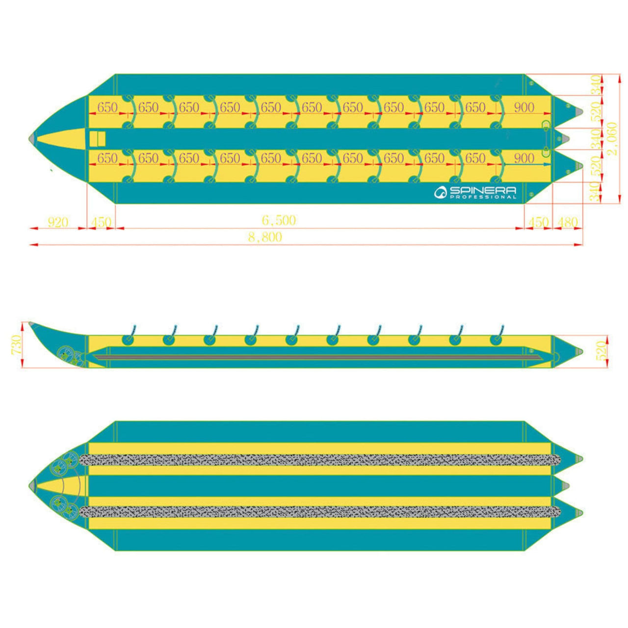 Spinera Professional Multirider 20 Detailed Diagram or Dimention