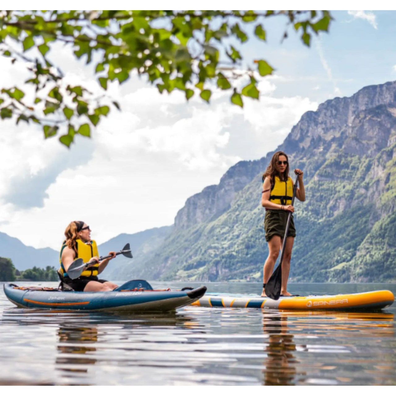 Spinera Tenaya 120 With Two People Kayaking On Mountain View