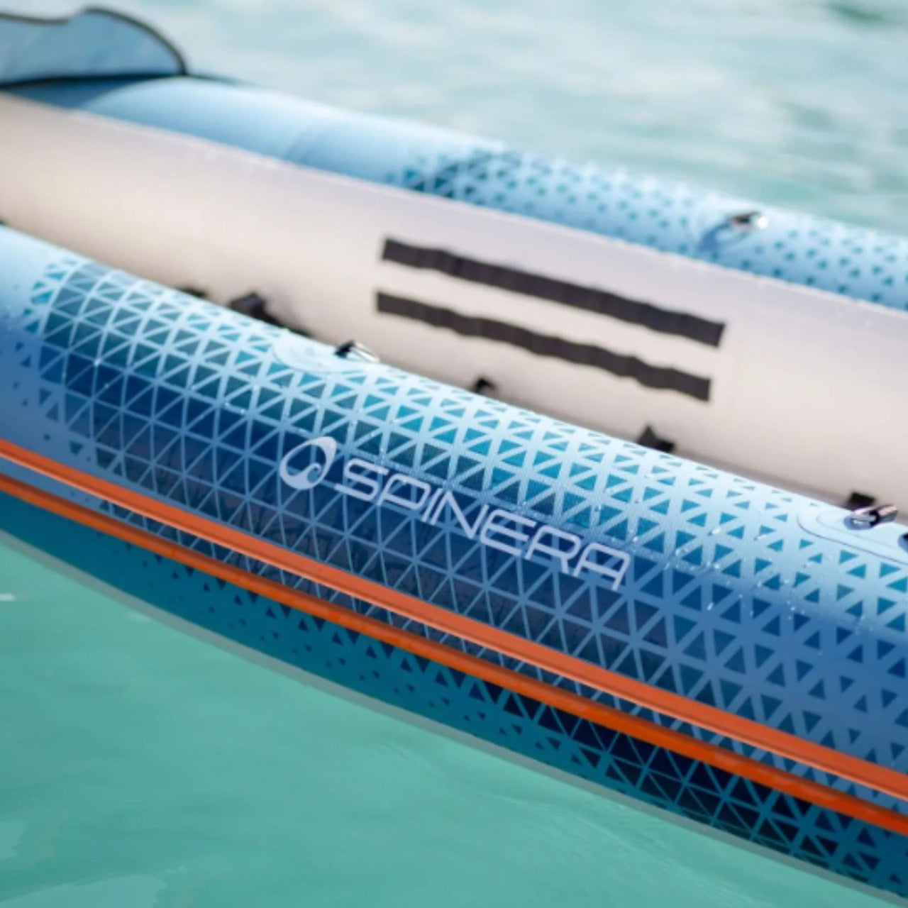 Spinera Tenaya 140 Kayak Close-Up Patterned Kayak Resting On Water