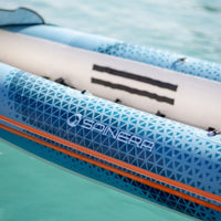 Thumbnail for Spinera Tenaya 160 Inflatable Kayak Close-Up Patterned Kayak Resting On Water