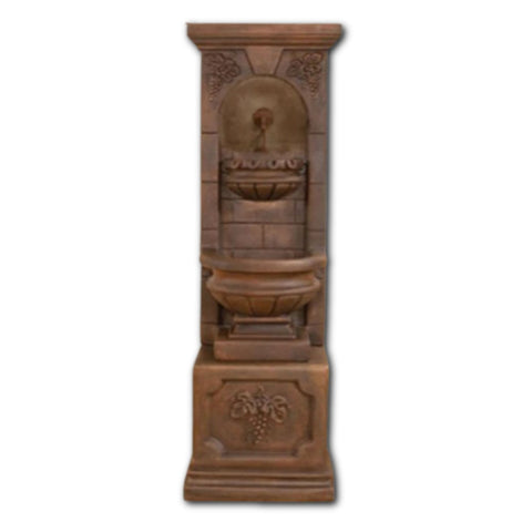 St. Helena Fountain With Base For Rustic Iron Spout With Plain White Background
