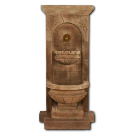 St. Helena Fountain With Step & Concrete Spout With Plain White Background