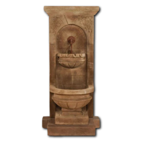 St. Helena Fountain With Step For Rustic Spout With Plain White Background