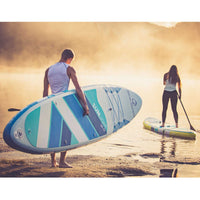Thumbnail for Sup Spinera Sun Light 10.2 With a Man Ready to Paddle and a Woman Starting to Glide