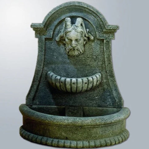 Tauro Wall Outdoor Fountain With Colored Background