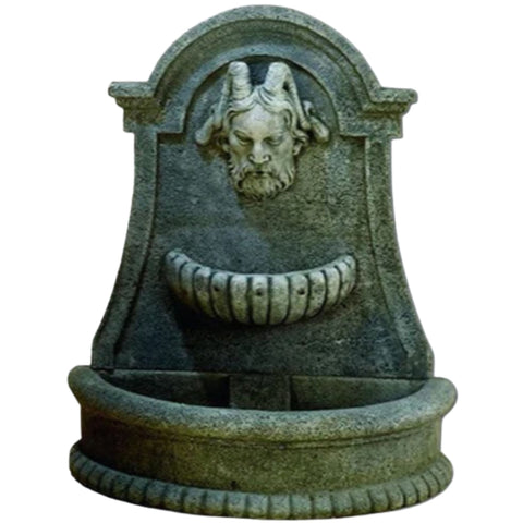 Tauro Wall Outdoor Fountain With Plain White Background