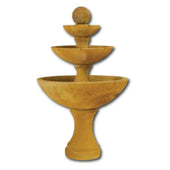 Terso Three Tier Fountain With Spillways With Plain White Background