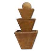 Three Tier Fountain With Ball Plain WHite Background