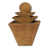 Three Tier Tapered Square Fountain With Plain White Background