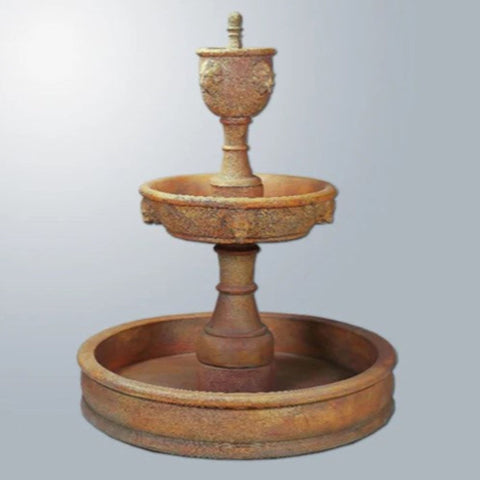 Tiberina Pond Outdoor Water Fountain With Gray Gradient Background