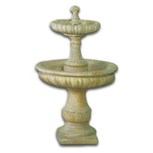 Tivoli Two Tier Outdoor Water Fountain With Plain White Background