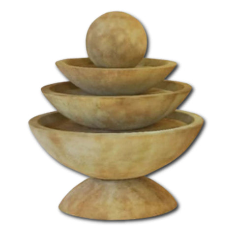 Tondo Three Tier Fountain With Plain White Background