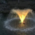 Transform Your Water Feature with Vanguard LED Color Changing Fountain Lights Front View With Warm Yellow Lighting At Night