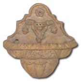 Travertine Angel Wall Fountain With Plain White Background