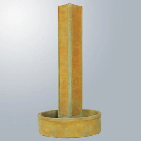 Tri-Water Fountain With No Ball With Gray Gradient Background