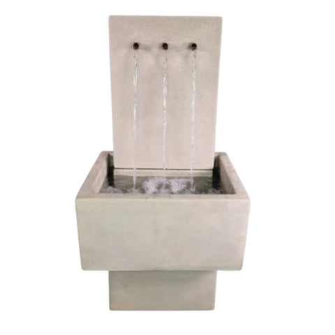 Tribus Patio Wall Fountain With Plain White Background