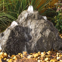 Thumbnail for Triple Cascade Stone Outdoor FountainWith Wooden Wall And Green Plants