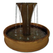 Trome Round Pond Fountain With Plain White Background