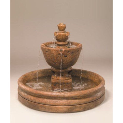 Tuscany Tiered Outdoor Fountain With 46 Inch Basin With Colored Background