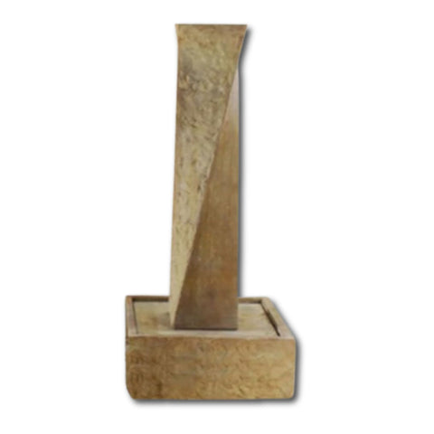 Twist Rock Fountain With Plain White Background