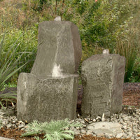 Thumbnail for Twisting Cascade Triple Stone Outdoor Fountain