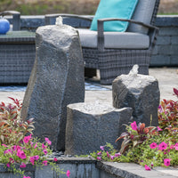 Thumbnail for Twisting Cascade Triple Stone Outdoor Fountain