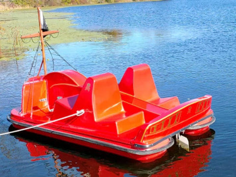 cheap pedal boats Adventure Glass Pirate Ship Platform Paddle Boat – Pond Haven