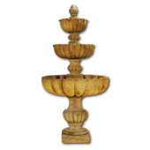 Urbino Grande Tall Three Tier Fountain With Plain White Background