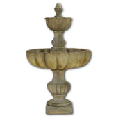 Urbino Grande Tall Two Tier Fountain With Plain White Background