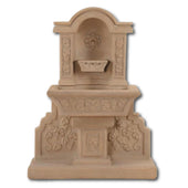 Uva Wall Outdoor Fountain With Plain White Background