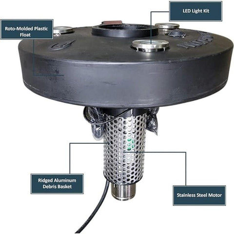 Vanguard Typhoon 3/4 HP Floating Display Aerator Details Close Up