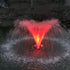 Vanguard Color Changing Fountain LED Lights Front View With Bright Red LED Lights At Night