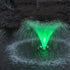 Vanguard Color Changing Fountain LED Lights Front View With Warm Green Lighting At Night