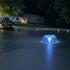 Vanguard Color Changing LED Lights Technical Specifications Nighttime View With Glowing Blue Lighting Near Gazebo And House