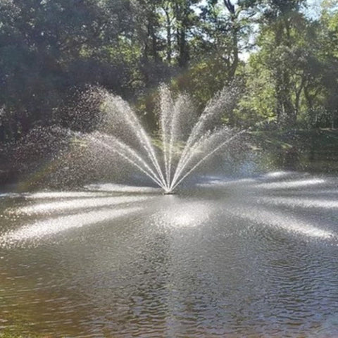 Vanguard Hydro Torque Series Floating Lake Fountain Sunlit Pond With Radiating Fountain Spray
