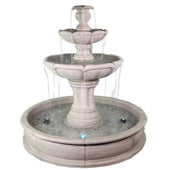 Velia Three Tier Pond Fountain With Plain White Background