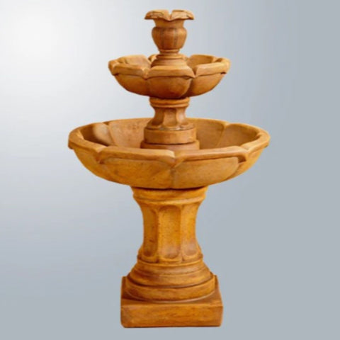Velia Two Tier Fountain - Large With Gray Gradient Background