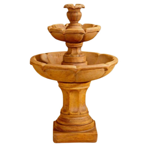 Velia Two Tier Fountain - Small With Gray Gradient Background