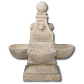 Venetian Lion Outdoor Water Fountain With Plain White Background