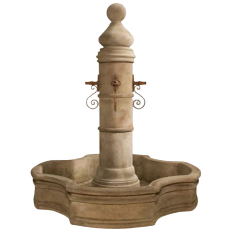 Ventoux Fountain With 70unch Monaco Pond With Plain White Background