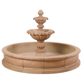 Versailles Garden Two Tier Pond Fountain With Plain White Background