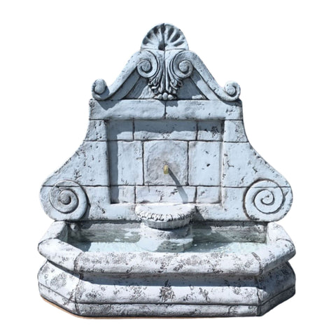 Versailles Wall Fountain With White Plain Background