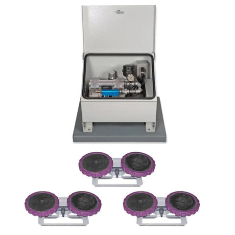 Vertex Air 3 XL2 Pond Aeration System With Opened Compressor Top View And Diffuser