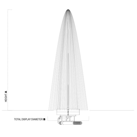 Vertex GeyserJet Floating Fountain Display Diameter