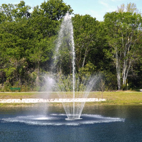 Vertex RingJet Floating Fountain With Tall Trees Background