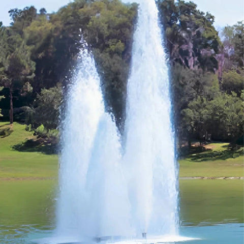 Vertex TriGeyser Floating Fountain Majestic Water Water Flowing With Trees In The Background