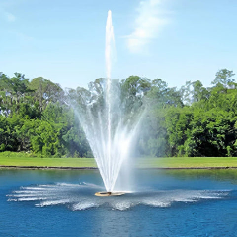 Vertex TwoTier Fountain With A Green Trees Behind